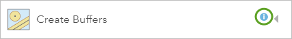 The Info button for the Create Buffers tool